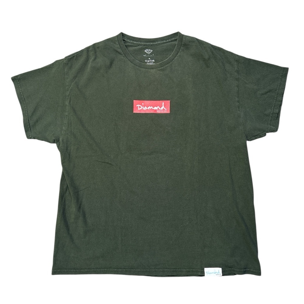 Diamond Supply Co. Dark Green Tee with Red Logo